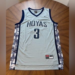 Allen Iverson #3 Georgetown Hoyas College Basketball Jersey Sewn Blue Grey (M)